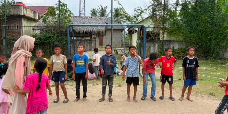 Mahasiswa KKN USK Asah Wawasan serta Sportivitas Anak Gampong Cut Langien