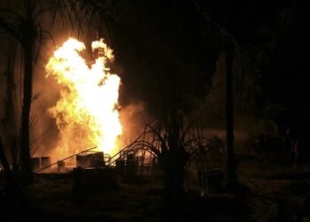 Sumur Minyak Tradisional di Aceh Timur Meledak