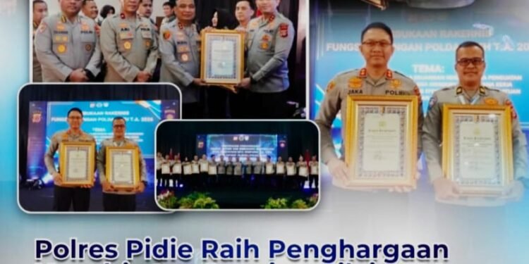 Polres Pidie Raih Penghargaan Kapolri, Catat Nilai IKPA Sempurna 100