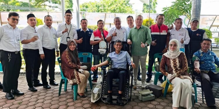 Bank Aceh Syariah Abdya Gandeng PMI dan RSUDTP Gelar Donor, 43 Kantong Darah Terkumpul