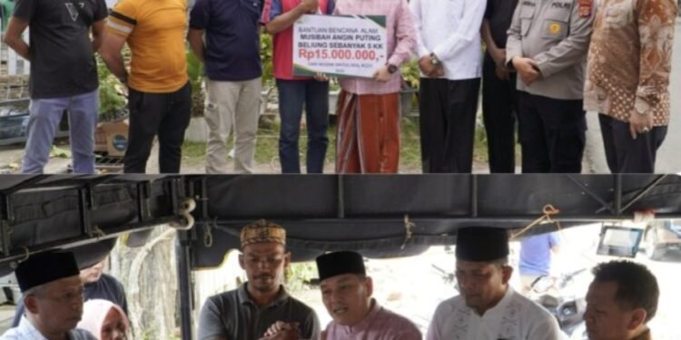 Baitul Mal Aceh Salurkan Bantuan untuk Korban Puting Beliung dan Santuni Keluarga Korban Tenggelam