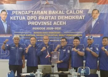 Nurdiansyah Alasta Resmi Daftar Calon Ketua Demokrat Aceh, Berkas Diterima SC Musda