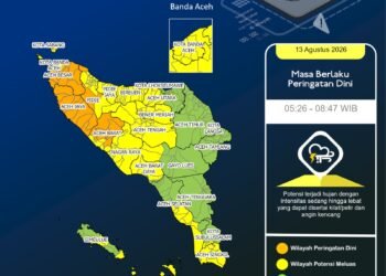 Pidie Jaya Masuk Daftar Waspada Cuaca Ekstrem, BPBD Imbau Warga Tingkatkan Kewaspadaan