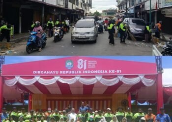 Rangkaian HUT RI ke-81 Selesai, Laskar Hijau DLH Abdya Gerak Cepat Bersihkan Kota
