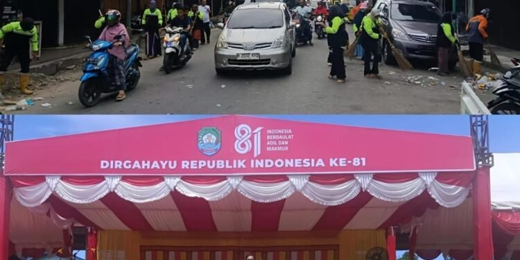 Rangkaian HUT RI ke-81 Selesai, Laskar Hijau DLH Abdya Gerak Cepat Bersihkan Kota