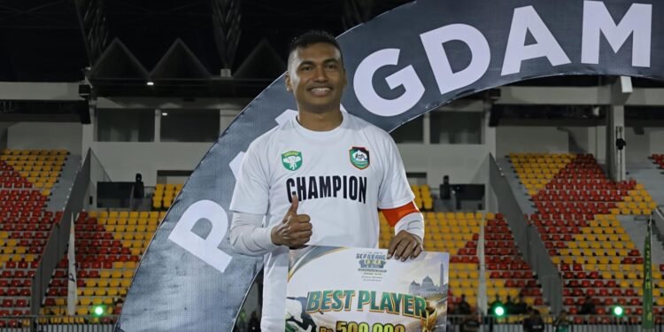 Dr. Safaruddin Sabet Gelar Best Player Piala Pangdam IM Cup 2026, Gemilangkan Nama Daerah ke Provinsi