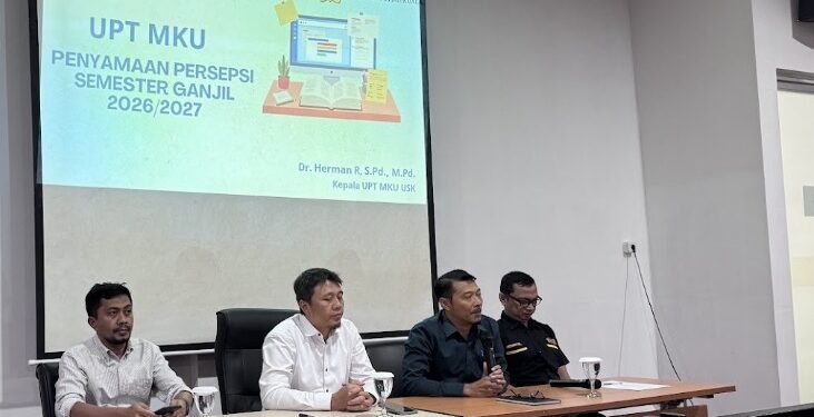 Di Hadapan Wakil Rektor Akademik, Kepala UPT MKU USK Paparkan Rencana Pengembangan