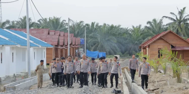 Kapolda Tinjau Progres Pembangunan Huntap Polri Presisi di Aceh Tamiang