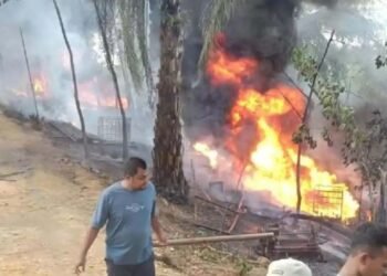 Ohku, Kebakaran Sumur Minyak Ilegal Kembali Terjadi di Aceh Timur