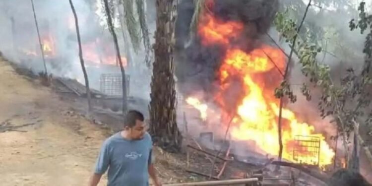 Ohku, Kebakaran Sumur Minyak Ilegal Kembali Terjadi di Aceh Timur