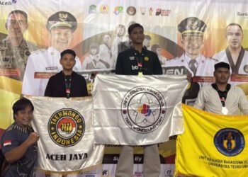 UKM Taekwondo USK Berhasil Raih Emas Kejurda Piala Bupati Aceh Jaya