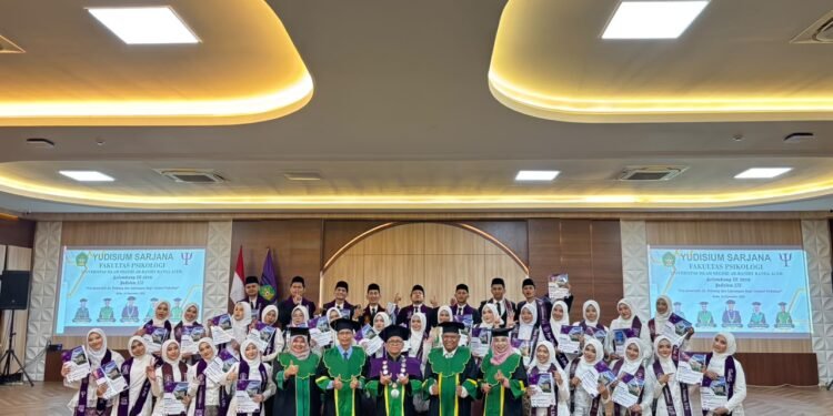 Fakultas Psikologi UIN Ar-Raniry Yudisium 72 Sarjana, 45 Lulus Cum Laude
