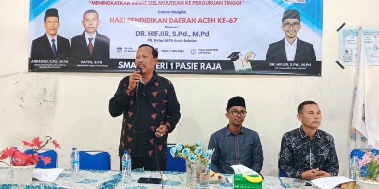 Berikan Motivasi ke Para Siswa, SMAN 1 Pasie Raja Hadirkan Plt Ketua MPD Aceh Selatan
