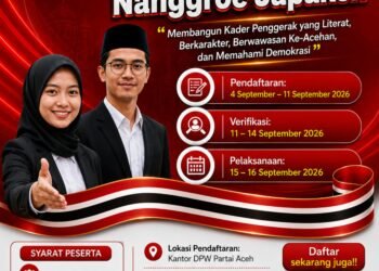 Pelatihan Kader Penggerak Nanggroe Japakeh 2026 Dibuka
