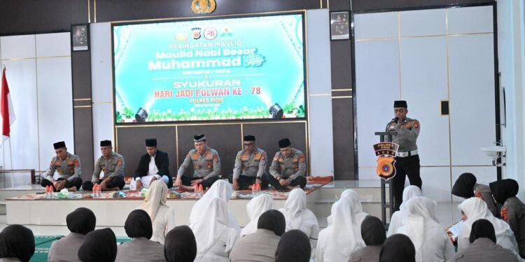 Maulid Nabi dan HUT Polwan ke-78, Polres Pidie Tekankan Integritas dalam Pengabdian