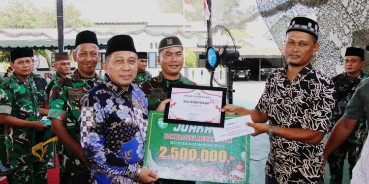Teupin Pueraho Juara I Desa Merah Putih, Bupati Sibral: Gotong Royong Jangan Berhenti di Seremonial