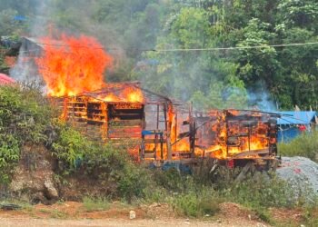 Penambang Kabur, 93 Gelondongan PETI Disikat Aparat di Geumpang