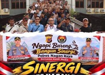 Kapolres Nagan Raya Ngopi Bareng Awak Media, Bangun Sinergi dan Perkuat Kemitraan