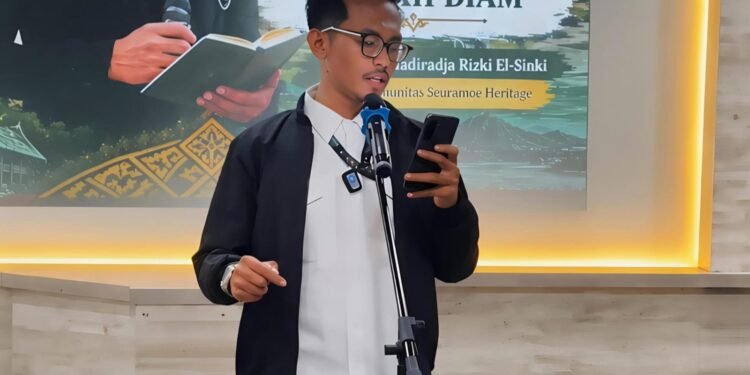 Rizki El-Sinki Hidupkan Sejarah Aceh Lewat Puisi “Aceh, Tanah yang Tak Pernah Diam”