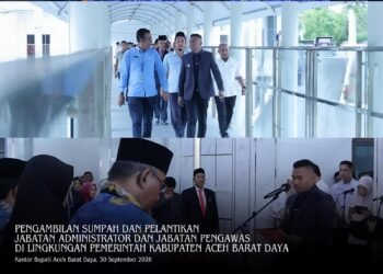 Bupati Abdya Lantik Pejabat Administrator dan Pengawas, Tekankan Integritas dan Kinerja