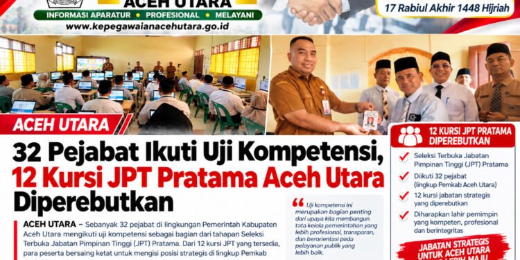 32 Pejabat di Aceh Utara Ikut Uji Kompetensi