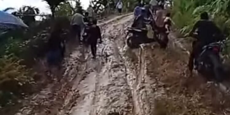 Jalan Lintas Dua Kecamatan Rusak Parah