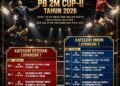 PB 2M Cup-II Pidie Jaya 2026: Semifinal Veteran dan 8 Besar Umum Digelar Malam Ini