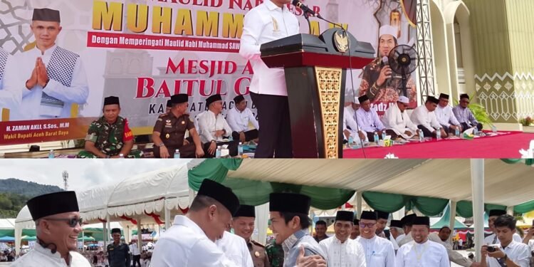 Pemkab Abdya Peringati Maulid Nabi Besar Muhammad SAW 1448 H di Masjid Agung Baitul Ghafur