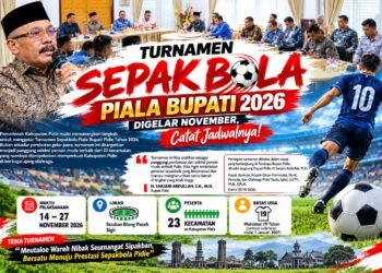 Nyan, Piala Bupati Pidie 2026 Digelar 14–27 November, 23 Kecamatan Berebut Prestasi Sepakbola
