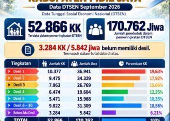 DTSEN Pidie Jaya Catat 52.866 KK, Sebanyak 3.284 KK Belum Punya Desil