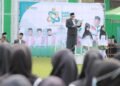 Unik, Para Srikandi Pimpin Upacara Hari Santri Kemenag Aceh Besar