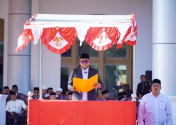 Wabup Raja Sayang Pimpin Upacara Hari Santri Nasional 2026