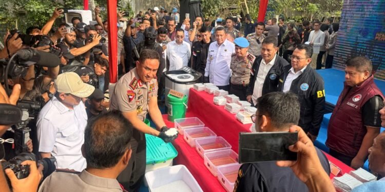 Bongkar Lab Sabu di Pidie, Polisi Sita 1,2 Ton Narkotika Senilai Rp2,16 Triliun