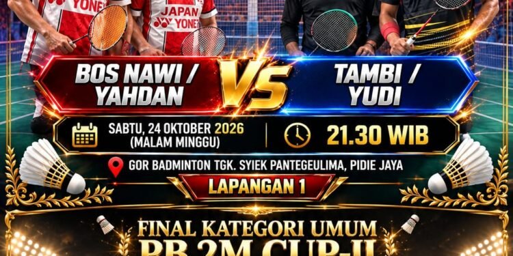 Duel Panas Final PB 2M Cup-II Pidie Jaya, Bos Nawi hingga Lukman S Berebut Gelar