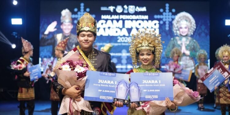 Agam Riffad dan Inong Meutya Dinobatkan sebagai Duta Wisata Banda Aceh 2026