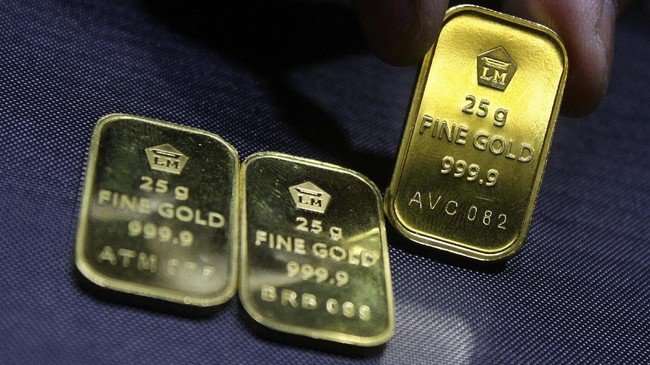 Harga Emas Antam Bertengger di Rp2,574 Juta per Gram Hari Ini
